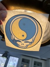 Grateful Dead vtg Inside Window sticker 80s 90s Show Concert Rare Yin Yang Decal