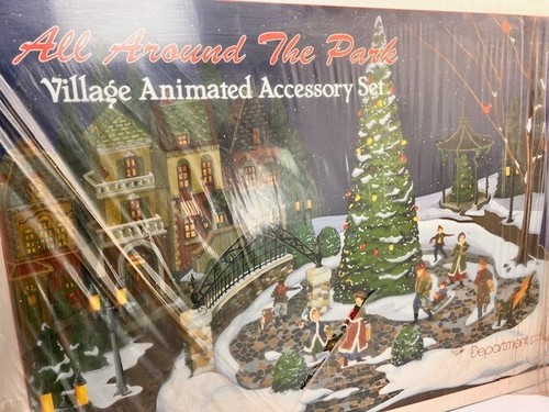 Department 56 Village Frosted Topiary Trees set di 8