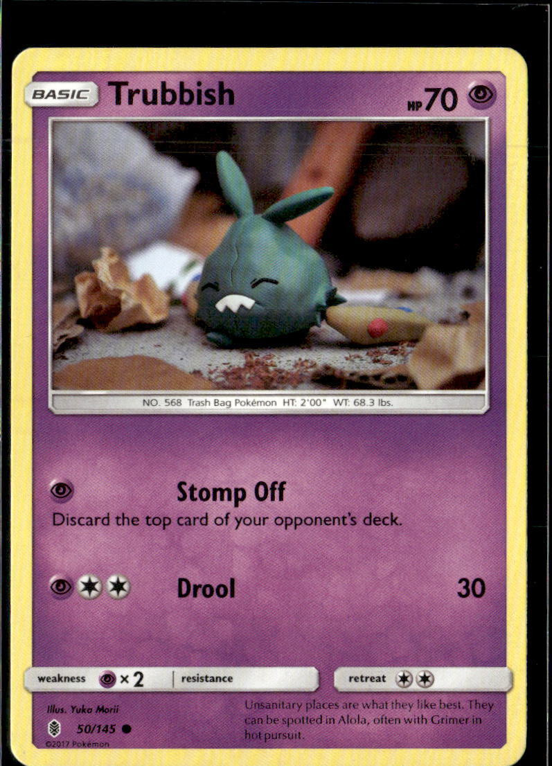 Pokemon Trubbish 50/145 Guardians Rising Non Holo Common 3 Card Lot