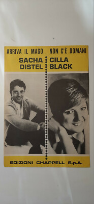 #ad CILLA BLACK WHERE IS TOMORROW SACHA DISTEL SHEET MUSIC ITALY UK 60#x27;S BEAT POP $24.99