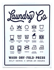 Laundry Co. Metal Sign 10 1/2"x 13 3/4" Laundry Room Decor