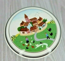 Villeroy & Boch Lidded Porcelain Trinket Dish Laplau  Design Naif Luxembourg