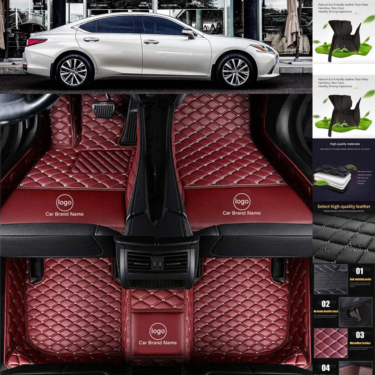For Alfa Romeo Giulia Stelvio 2017-2023 Car Floor Mats Carpets Custom Foot Pad