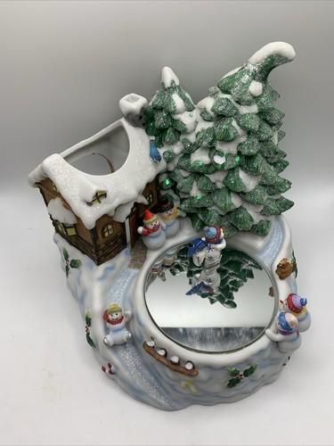home interiors lighted musical snowman village tealight holder - Picture 5 of 11