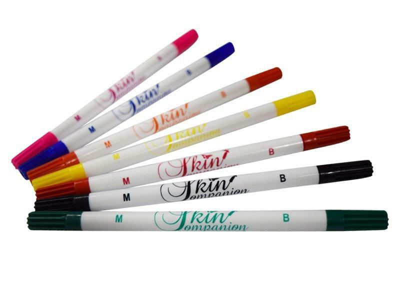 Skin Companion Twin Tip Tattoo Pen - Set of 6 + 1 Pc Free