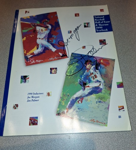 Joe Morgan Jim Palmer Signed 1990 HOF Induction Program With HOF history & COA - Picture 2 of 6