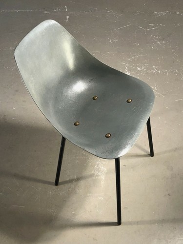 1950 RENE-JEAN CAILLETTE CHAISE COCCINELLE MODERNISTE Eames RECONSTRUCTION - Picture 7 of 10