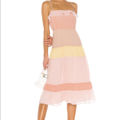 lovers and friends pink and yellow dress Lovers and Friends Abi Maxi Dress in Yellow Multi