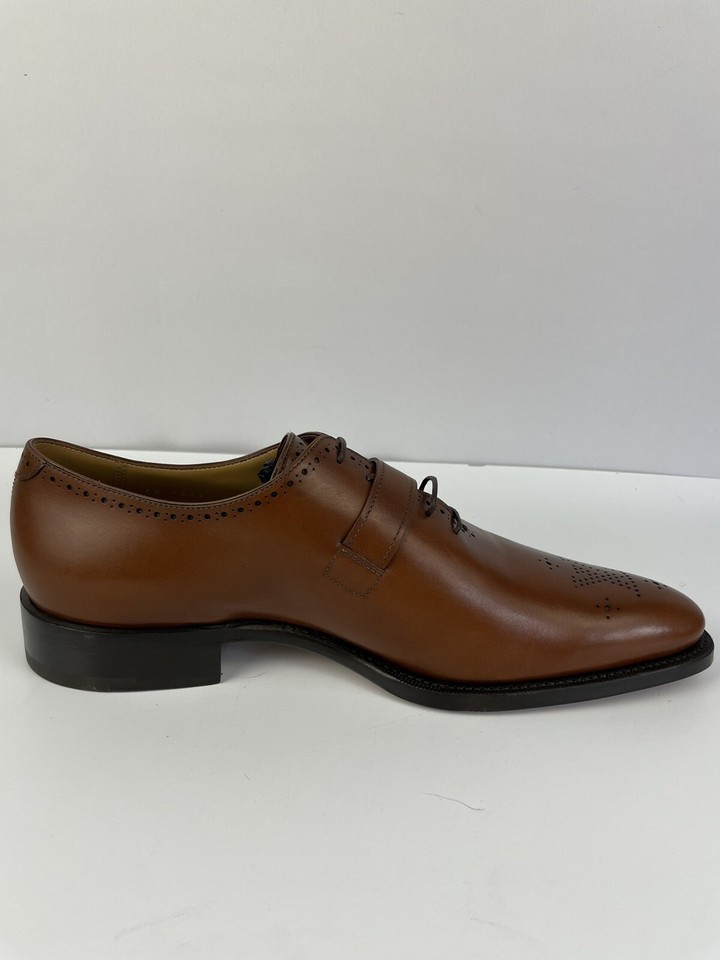 Louis Vuitton MTO Brown Leather Perforated Buckle Oxford Sz 9/US 10 eBay