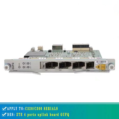 ZTE 4 ports uplink board GUFQ with 2 SFP modules, 1.25G card from C300 OLT