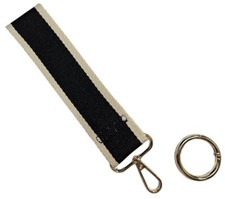 Keychain Wristlet Key Chain Strap Black White Wallet Purse Clutch Cell 1.5 Inch