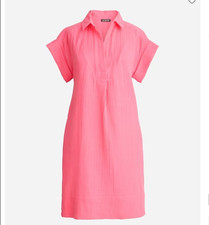 J.Crew V-neck shirtdress in soft gauze Item BP864-Tea Rose/pink-NWT-size XS