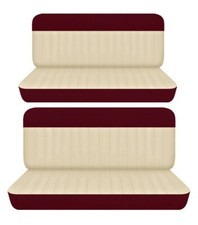 Fits 1962 Ford Falcon 4door Sedan Front And Rear Bench Seat Covers Burgundy Sand Fits 1962 Ford Falcon 4door Sedan Front And Rear Bench Seat Covers Burgundy Sand