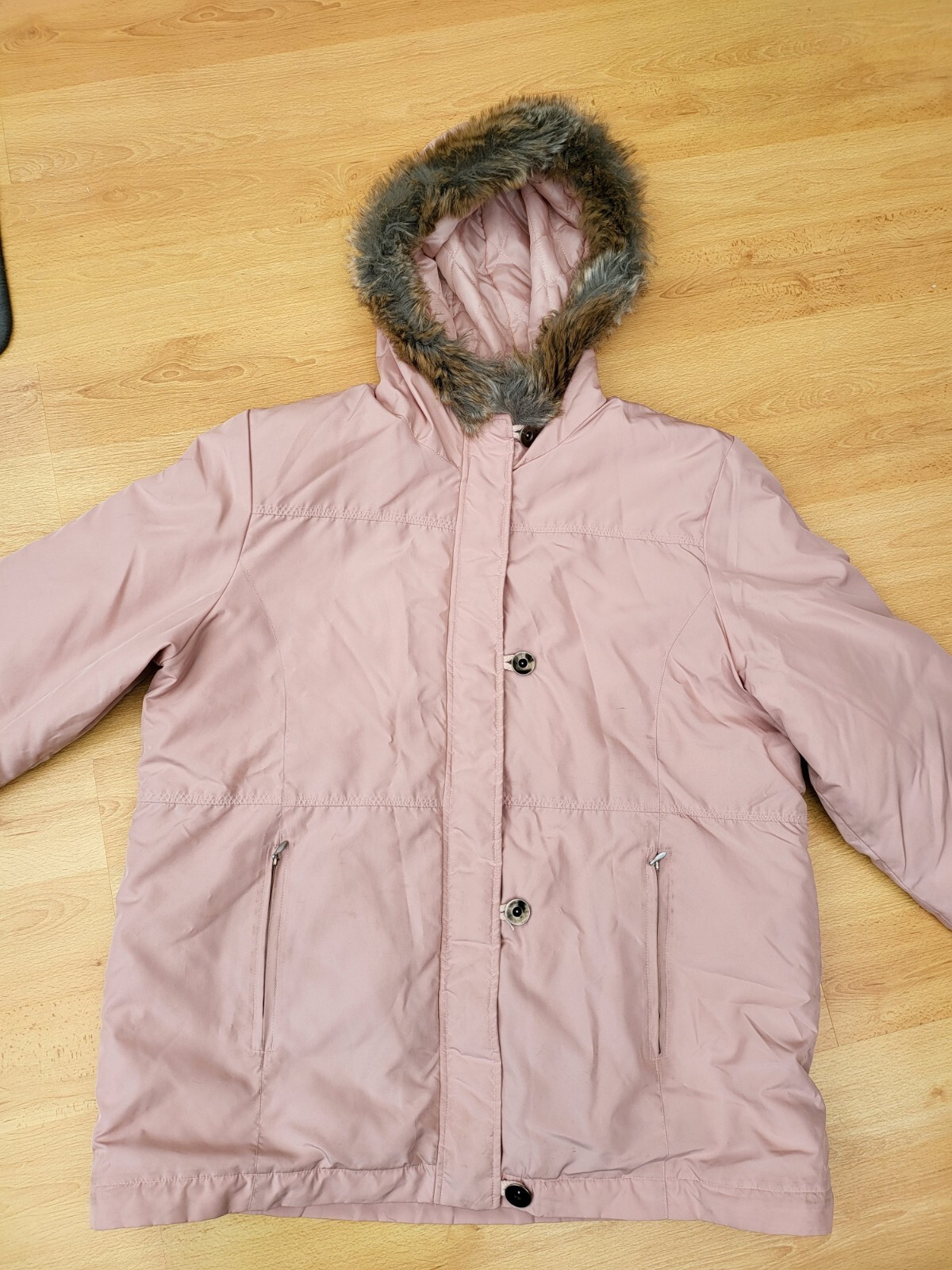 Classics Ladies Jacket Coat Size 14 Light Pink Hooded Anorak eBay