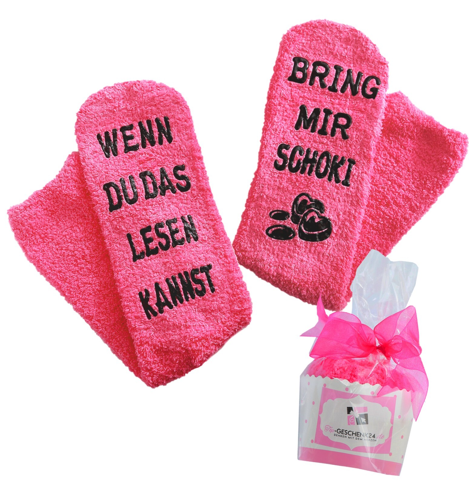 Schoki Socken, Geschenk für Frauen, wenn du das lesen kannst, bring mir Schoki