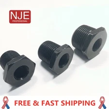 3 Pack Steel Thread Adapter Convert 5/8x24 to 3/4x16.13/16X16.3/4 NPT