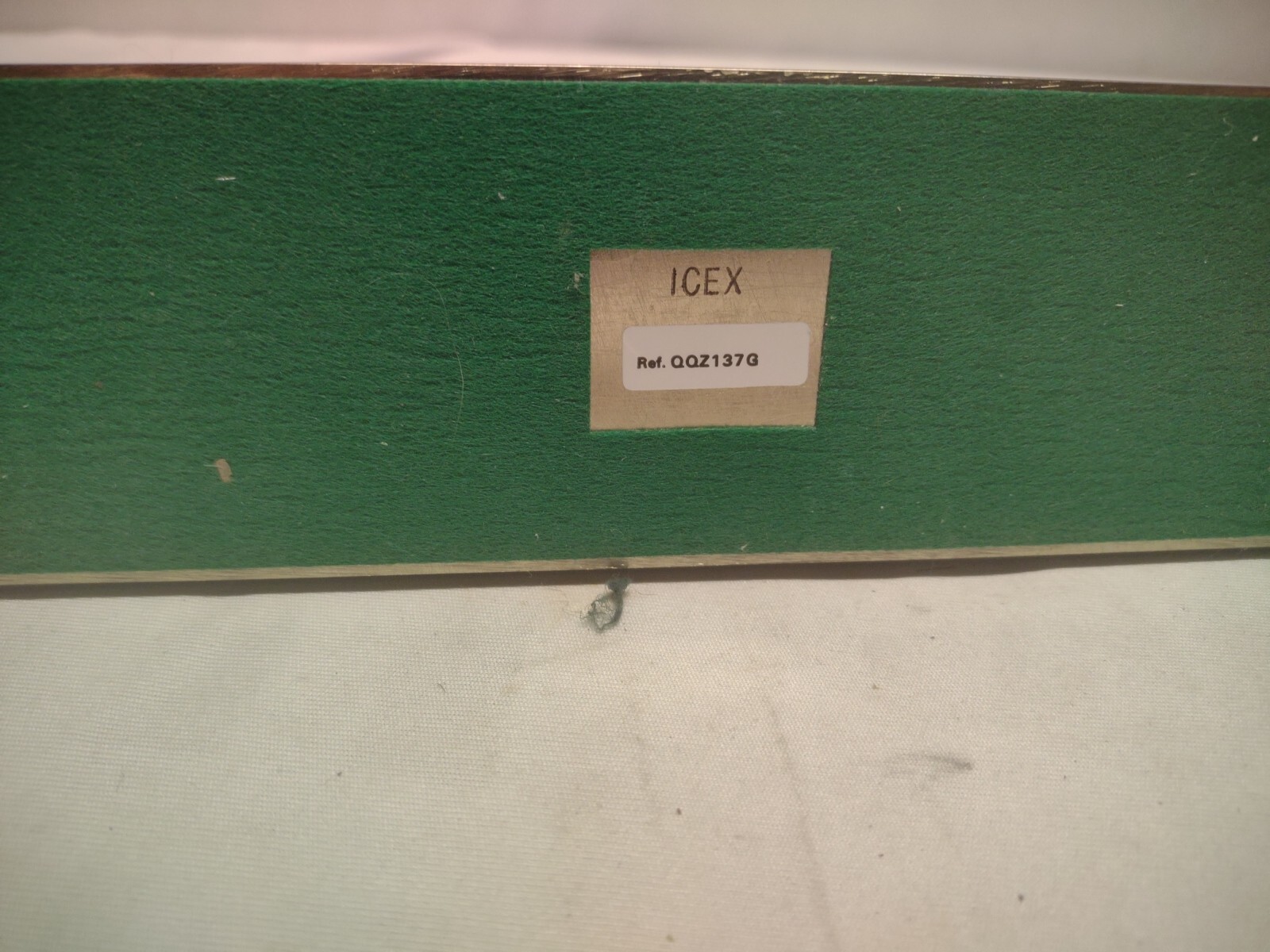 Seiko Quartz Clock QQZ137G Half Moon Tinted Gold Tone Table Shelf