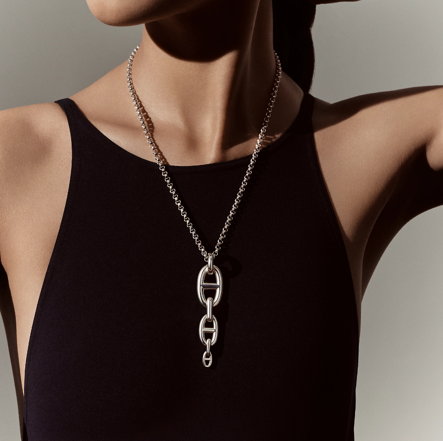 国内発送 即発【HERMES】Chaine d'Ancre pendant NEW Hermes Chaine d'ancre Necklace Silver Enchainee pendant