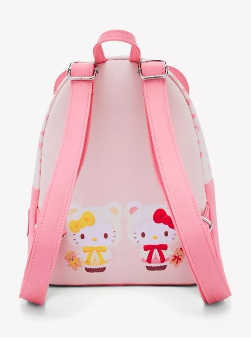 Loungefly Hello Kitty & Mimmy White Teddy Bear Mini Backpack  display picture 3