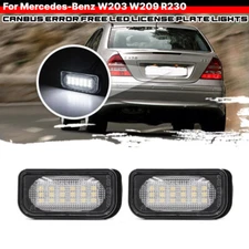 For Benz 2001-2011 SL-Class R230 W203 18-SMD LED License Plate White Lights