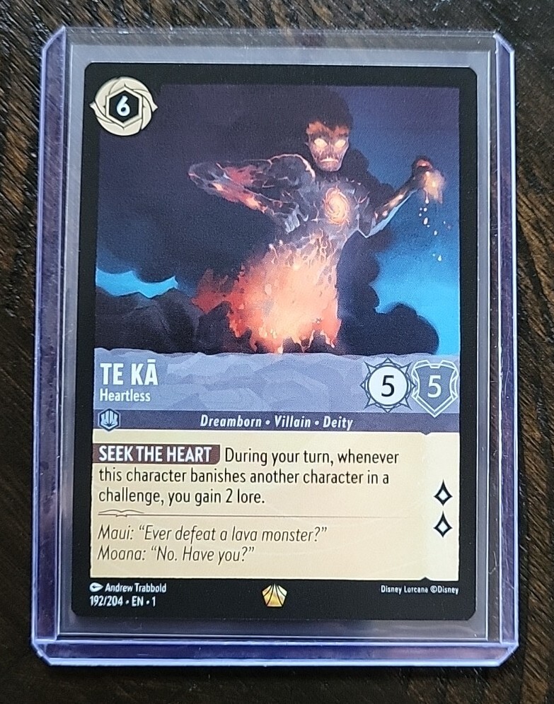 Disney Lorcana Te Ka "Heartless" LEGENDARY 192/204 - MINT - Unplayed