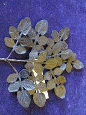 Vintage Millinery Flower Leaf Bunch Dainty Layered for Hat  Hair Dark Blue KU5