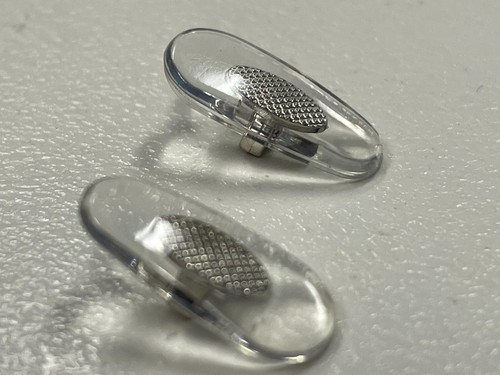 Nose Pads for glasses Ray Ban 16mm NEW TYPE PVC Tear Drop Push-In Cross Arm - Picture 7 of 11