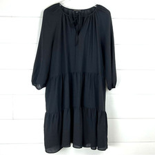 Banana Republic trapeze textured tiered peasant mini dress small 2020