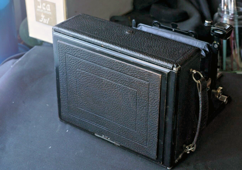 1915 Zeiss Ikon Ica Jul 13x18 Folding platten Kamera near mint triple extension - Photo 10/21