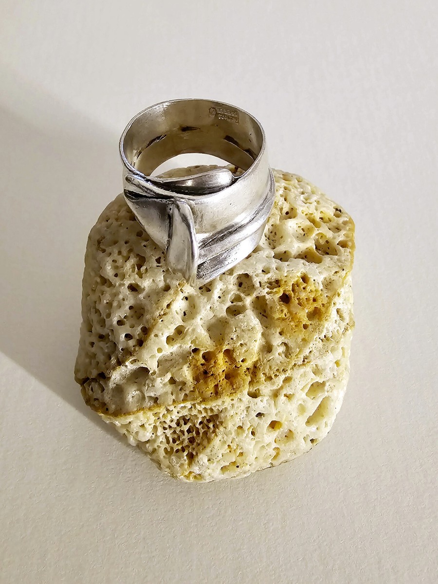 Ilias Lalaounis Fold Motif Sterling Silver 925 Ring. US Size