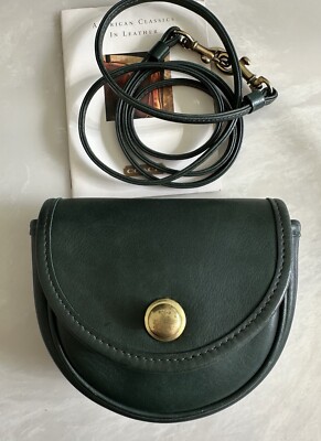 COACH VINTAGE SMALL GREEN MINI CROSSBODY CONVERT BELT BAG 9826 USA