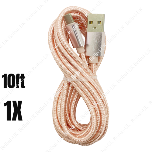3PACK Braided USB Charging Cable 10ft For iPhone 14 13 12 11 8 Fast Charger Cord - 第 11/13 張圖片