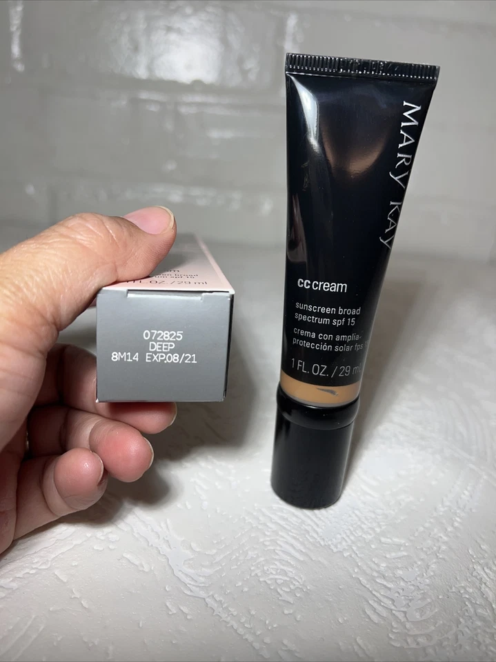 NIB Mary Kay CC Cream Sunscreen Broad Spectrum SPF 15 Expired (DEEP)(072825) - Image 3 of 3