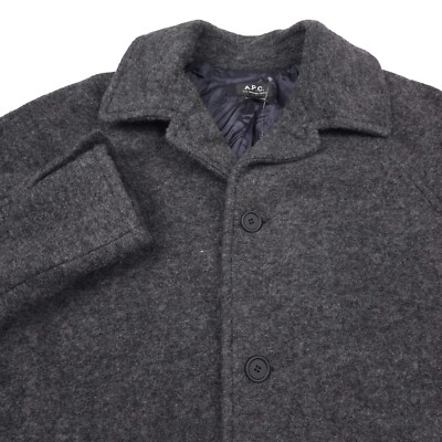 $875 APC Manteau Gaston Gray Four Button Wool Coat Mens Size