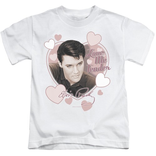Elvis Presley Boys T-Shirt Love Me Tender White Tee