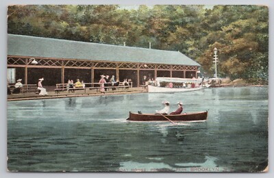 Boat House Prospect Park Row Boating Brooklyn New York NY Unp Ub Postcard