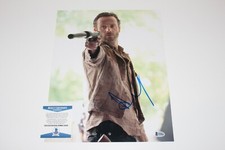 ANDREW LINCOLN SIGNED 11x14 PHOTO BECKETT BAS COA THE WALKING DEAD RICK GRIMES