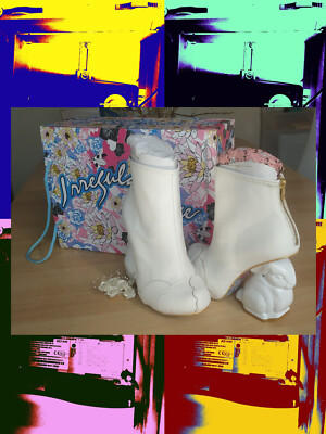 Irregular Choice Stiefelette Gr 41 Hase Rabbit Bunny Palette 4107-17A white