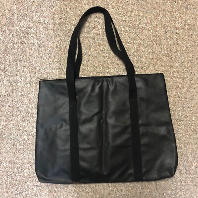 PAQUETAGE Paris Large Black Leather Tote Bag