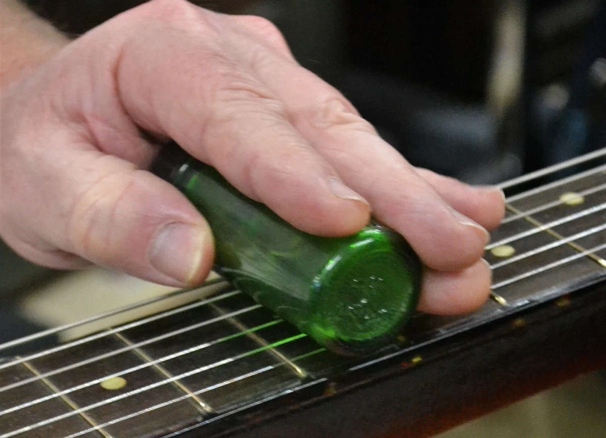 Medicine bottle guitar online slide