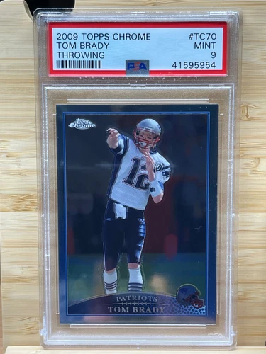 2009 Topps Chrome Football - PSA 9 MT! - Tom Brady - #TC70 - PATRIOTS/BUCS!