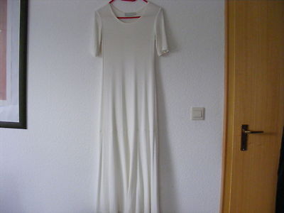 weißes  Kleid Gr 36 - 38 wollweiß + NEU einzigartig lang EVELIN BRANDT