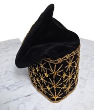 Beaded Fila Hat  Nigerian Velvet Cap  African Men Wedding Traditional Gubi