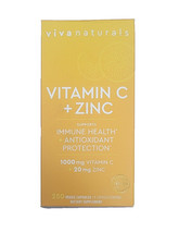 Vitamin C  Zinc 250 Veggie Capsules Exp: 09/2026