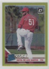2019 Donruss Optic Rated Rookies Lime Green Prizm Enyel de los Santos #66 05v0