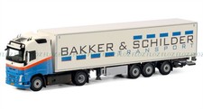 1:50 for WSI for VOLVO for FH4 GL 4x2 BOX TRAILER - 3 AXLE for Bakker & Schilder