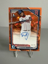2024 Bowman Chrome - Autograph Vladimir Asencio #CPA-VA Orange Refractor /25
