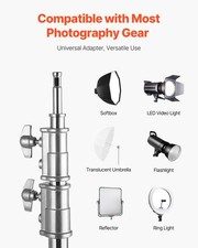 New C Stand with Boom Arm, Max Height 10.83 ft/330 cm, Stainless Steel Heavy Du