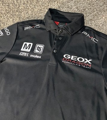 Official Geox Dragon Formula E Team Polo Shirt Black Size Large Sponsor F1 EE
