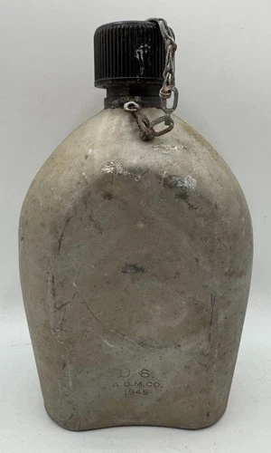 WW2 US Army M-1910 AGM Co. 1945 Water Canteen Kit Gear Uniform NO COVER Military